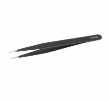 Yoko, Пинцет острый, прямые ручки (черный) Игла Y SP 012