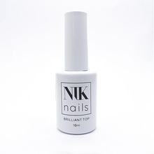 NIK nails, Brilliant Top - Топовое покрытие для гель-лака без липкого слоя (10 ml.)