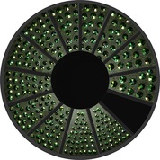 АФН, Стразы стекло в карусели - AB Flame Green SS3-10 (320 шт.)