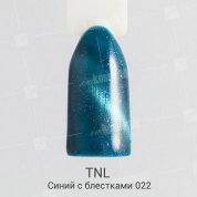 TNL, Гель-лак Кошачий глаз №22 - Синий с блестками (10 мл.)