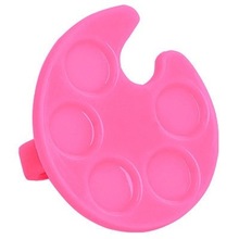 Irisk, Мини-палитра для смешивания красок пластиковая на палец - Ярко-розовая палитра