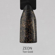 ZEON, Топ для гель-лака с шиммером без липкого слоя - Gold (15 мл.)