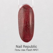 Nail Republic, Гель-лак светоотражающий - Flash №01 (10 мл.)