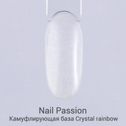Nail Passion, Камуфлирующая база с шиммером - Crystal Rainbow №101 (10 мл)
