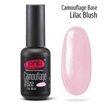 PNB, Camouflage Base Lilac Blush - Камуфлирующая каучуковая база с шиммером (серебристо-розовая, 8 мл.)