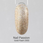 Nail Passion, Светоотражающий гель-лак - Gold Flash №2303 (10 мл)