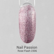Nail Passion, Светоотражающий гель-лак - Rose Flash №2306 (10 мл)