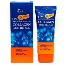EKEL, UV Soothing and Moisture Collagen Sun Block SPF 50 PA+++ - Солнцезащитный крем с коллагеном (70 мл)