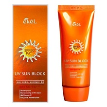 EKEL, UV Sun Block SPF 50/PA+++ - Солнцезащитный крем с экстрактом алоэ (70 мл)