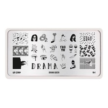 Go Stamp, Пластина для стемпинга Drama queen 04