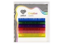 Lovely, Ресницы цветные Creative - Multicolor MINI 6 линий, изгиб C 0.10 (11 mm)