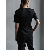 LIDSMI, Блуза приталенная женская, цвет черный (размер 42)