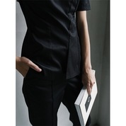 LIDSMI, Блуза приталенная женская, цвет черный (размер 44)