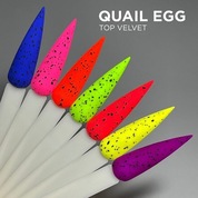 ROXY nail collection, Velevt Top Coat Quail Egg - Матовый топ вельвет Перепелиное яйцо (10 мл.)