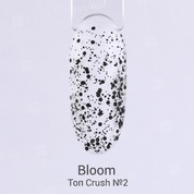 Bloom, Топ для гель-лака матовый без липкого слоя с черными вкраплениями - CRUSH №2 (15 мл)