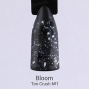 Bloom, Топ для гель-лака без липкого слоя с белыми вкраплениями - CRASH №1 (15 мл)