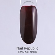 Nail Republic, Гель-лак - Кофейный №188 (10 мл.)