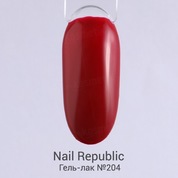 Nail Republic, Гель-лак - Перламутрово-рубиновый №204 (10 мл.)