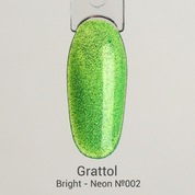 Grattol, Гель-лак светоотражающий Bright - Neon №02 (9 мл)
