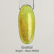 Grattol, Гель-лак светоотражающий Bright - Neon №03 (9 мл)