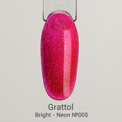Grattol, Гель-лак светоотражающий Bright - Neon №05 (9 мл)