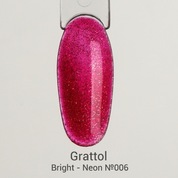 Grattol, Гель-лак светоотражающий Bright - Neon №06 (9 мл)