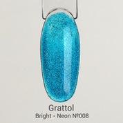 Grattol, Гель-лак светоотражающий Bright - Neon №08 (9 мл)