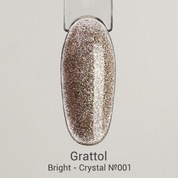 Grattol, Гель-лак светоотражающий Bright - Crystal №01 (9 мл)