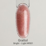 Grattol, Гель-лак светоотражающий Bright - Light №01 (9 мл)