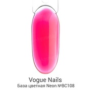 Vogue Nails, База цветная - Neon Pink №BC108 (10 мл)