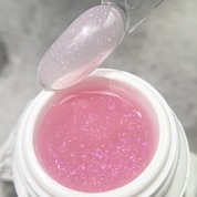 Patrisa Nail, Deluxe Gel Pink Opal - Моделирующий гель с опаловыми хлопьями (15 гр)