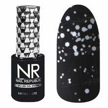 Nail Republic, Art Top Matte - Матовый топ для гель-лака с конфетти без липкого слоя №11 (10 мл)