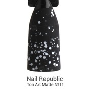 Nail Republic, Art Top Matte - Матовый топ для гель-лака с конфетти без липкого слоя №11 (10 мл)