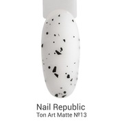 Nail Republic, Art Top Matte - Матовый топ для гель-лака с конфетти без липкого слоя №13 (10 мл)