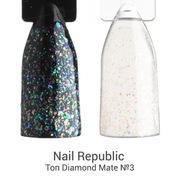 Nail Republic, Diamond Top - Топ для гель-лака с шиммером без липкого слоя №3 (10 мл)