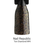 Nail Republic, Diamond Top - Топ для гель-лака с шиммером без липкого слоя №4 (10 мл)