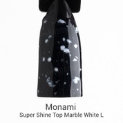 Monami, Super Shine Top Marble White L - Топ с белыми хлопьями без липкого слоя (15 мл)