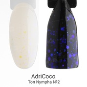 AdriCoco, Топ для гель-лака с блестками без липкого слоя - Nympha №02 Волшебная бабочка (8 мл)