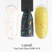 Lianail, Топ для гель-лака с блестками - Glow ASW-414 (10 мл)