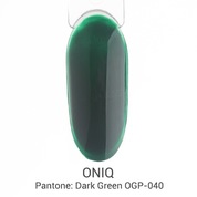ONIQ, Гель-лак для покрытия ногтей - Pantone: Dark Green OGP-040 (10 мл.)