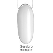 Serebro, Milk top - Молочный топ без липкого слоя для гель-лака №01 (11 мл)