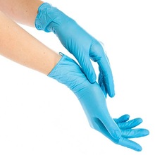 AMPri, Перчатки нитриловые BLUE ECO-PLUS, Цвет голубой, Размер L (100 шт)